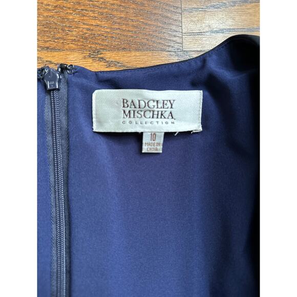 NWT Badgley Mischka Blue Dress SpecialOccasion WeddingGuest Derby Cocktail Party - Picture 6 of 10